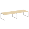 Metal System Quattro Перег. стол (2 столешницы) на О-образном м/к 40БО.ПРГ-2.5 Акация Лорка/Металл С