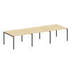 Metal System Quattro Переговорный стол (3 столешницы) на П-оразном м/к 40БП.ПРГ-3.2 Акация Лорка/Мет