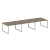 Metal System Quattro Переговорный стол (3 столешницы) на О-оразном м/к 50БО.ПРГ-3.3 Вяз Благородный/