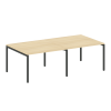 Metal System Quattro Переговорный стол (2 столешницы) на П-образном м/к 40БП.ПРГ-2.2 Акация Лорка/Ме