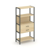 Shelf System Односекционный стеллаж четырехярусный с ящиками SN.STM-412 Акация Лорка/Металл Антрацит
