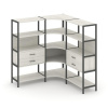Shelf System Трехсекционный угловой стеллаж четырехярусный с ящиками SN.STMU-431 Дуб Наварра/Металл