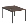 Metal System Quattro Рабочая станция на П-образном м/к 40БП.РАС-СП-2.1 Венге Цаво/Металл Антрацит 10