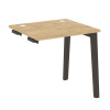 Onix Wood Стол-приставка OW.SPR-0.7 Тиквуд Светлый/Дуб Темный/Металл Антрацит 780*720*750