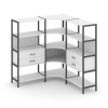 Shelf System Трехсекционный угловой стеллаж четырехярусный с ящиками SN.STMU-431 Белый/Металл Антрац