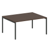 Metal System Quattro Переговорный стол (1 столешница) на П-образном м/к 40БП.ПРГ-1.4 Венге Цаво/Мета