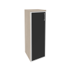 Onix Шкаф средний узкий левый O.SU-2.4 R (L) black Дуб Аттик/Cтекло Black 400*420*1207
