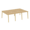 Onix Wood Рабочая станция OW.D.RS-6.0.8 Тиквуд Светлый/Дуб Светлый/Металл Белый 2340*1635*750