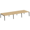 Onix Wood Рабочая станция OW.D.RS-6.4.8 Тиквуд Светлый/Дуб Темный/Металл Антрацит 4740*1635*750