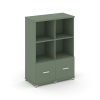 Concept Шкаф 2 узкие секции, 3 ниши CN.STU-321 W Кобо/Металл Белый 836*420*1186