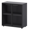 Шкаф низкий со стеклом в ал. рамке СМШ28RS 792x380x811