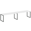 Metal System Quattro Рабочая станция на 2 места на О-образном м/к 40БО.СМ-2.5 Белый/Металл Антрацит