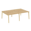 Onix Wood Рабочая станция OW.D.RS-4.2.8 Тиквуд Светлый/Дуб Светлый/Металл Белый 2360*1635*750