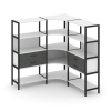 Shelf System Трехсекционный угловой стеллаж четырехярусный с ящиками SN.STMU-431 Белый/Антрацит/Мета