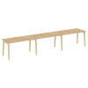 Onix Wood Рабочая станция OW.RS-3.3.7 Тиквуд Светлый/Дуб Светлый/Металл Белый 4140*720*750