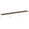Metal System Quattro Рабочая станция на 3 места на О-образном м/к 50БО.СМ-3.5 Венге Цаво/Металл Белы