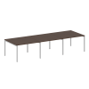 Metal System Quattro Переговорный стол (3 столешницы) на П-оразном м/к 40БП.ПРГ-3.2 Венге Цаво/Метал