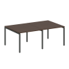 Metal System Quattro Переговорный стол (2 столешницы) на П-образном м/к 40БП.ПРГ-2.1 Венге Цаво/Мета
