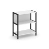 Shelf System Односекционный стеллаж двухярусный SN.STM-211 Белый/Металл Черный 810*400*879