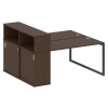 Metal System Quattro Рабочая станция с шкафом-купе на О-образном м/к 40БО.РС-СШК-2.3 Т Венге Цаво/Ме