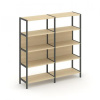 Shelf System Двухсекционный стеллаж четырехярусный SN.STM-421 1590*400*