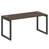 Metal System Quattro Стол письменный на О-образном м/к 50БО.СП-4 Венге Цаво/Металл Антрацит 1600*720