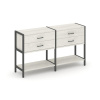 Shelf System Двухсекционный стеллаж двухярусный с ящиками SN.STM-222 Дуб Наварра/Металл Антрацит 159