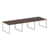 Metal System Quattro Перег. стол (3 столешницы) на О-оразном м/к 40БО.ПРГ-3.2 Венге Цаво/Металл Серы