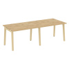 Onix Wood Стол переговорный (2 столешницы) OW.PRG-2.2 Тиквуд Светлый/Дуб Светлый/Металл Белый 2360*9