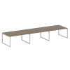 Metal System Quattro Перег. стол (3 столешницы) на О-оразном м/к 40БО.ПРГ-3.4 Вяз Благородный/Металл