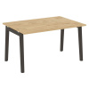 Onix Wood Стол переговорный (1 столешница) OW.PRG-1.3 Тиквуд Светлый/Дуб Темный/Металл Антрацит 1380