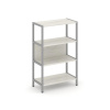 Shelf System Односекционный стеллаж трехярусный SN.STM-311 Дуб Наварра/Металл Серый 810*400*1246