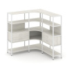 Shelf System Трехсекционный угловой стеллаж четырехярусный с ящиками SN.STMU-431 Дуб Наварра/Металл