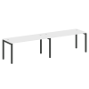 Metal System Quattro Рабочая станция на 2 места на П-образном м/к 50БП.СМ-2.4 Белый/Металл Антрацит