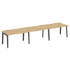 Onix Wood Стол переговорный (3 столешницы) OW.PRG-3.3 Тиквуд Светлый/Дуб Темный/Металл Антрацит 4140