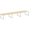 Metal System Quattro Переговорный стол (3 столешницы) на О-оразном м/к 50БО.ПРГ-3.5 Акация Лорка/Мет