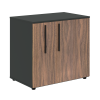 Тумба под фригобар VRGR 8655 Американский орех/Яшма черный 860х550х800 VELION VENEER