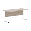 Стол эргономичный СА-1M(L) Мокачино/серебро 1600х900х755 Imago M