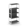 Shelf System Односекционный стеллаж четырехярусный SN.STM-411 Антрацит/Металл Белый 810*400*1613