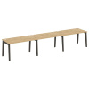Onix Wood Рабочая станция OW.RS-3.3.8 Тиквуд Светлый/Дуб Темный/Металл Антрацит 4140*800*750
