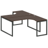 Metal System Quattro Рабочая станция криволинейная на О-образном м/к 40БО.РАС-СА-2.4 Венге Цаво/Мета