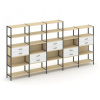 Shelf System Пятисекционный стеллаж пятиярусный с ящиками SN.STM-551 39
