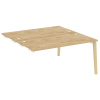 Onix Wood Стол-приставка двойной OW.D.SPR-4.8 Тиквуд Светлый/Дуб Светлый/Металл Белый 1580*1635*750