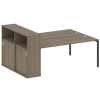 Metal System Quattro Рабочая станция с шкафом-купе на П-образном м/к 40БП.РС-СШК-2.5 Т Вяз Благородн