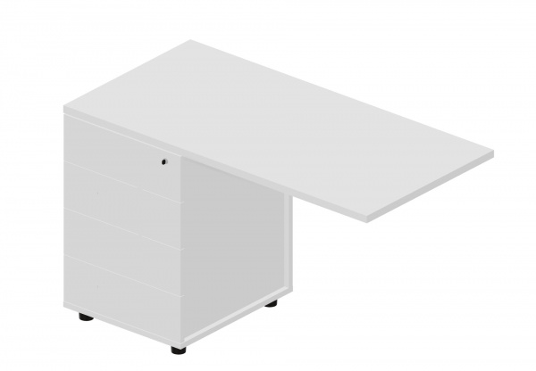 Тумба приставная (4 ящика, без ручек) UDN41260