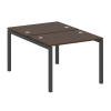 Metal System Quattro Рабочая станция на П-образном м/к 50БП.РАС-СП-2.1 Венге Цаво/Металл Антрацит 10