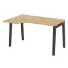 Onix Wood Стол эргономичный левый OW.SA-2 (L) Тиквуд Светлый/Дуб Темный/Металл Антрацит 1380*980*750