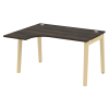 Onix Wood Стол эргономичный левый OW.SA-3 (L) Дуб Мали/Дуб Светлый/Металл Белый 1380*1180*750 (800/4