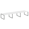 Metal System Quattro Перег. стол (3 столешницы) на О-оразном м/к 40БО.ПРГ-3.4 Белый/Металл Антрацит