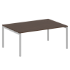 Metal System Quattro Переговорный стол (1 столешница) на П-образном м/к 50БП.ПРГ-1.5 Венге Цаво/Мета